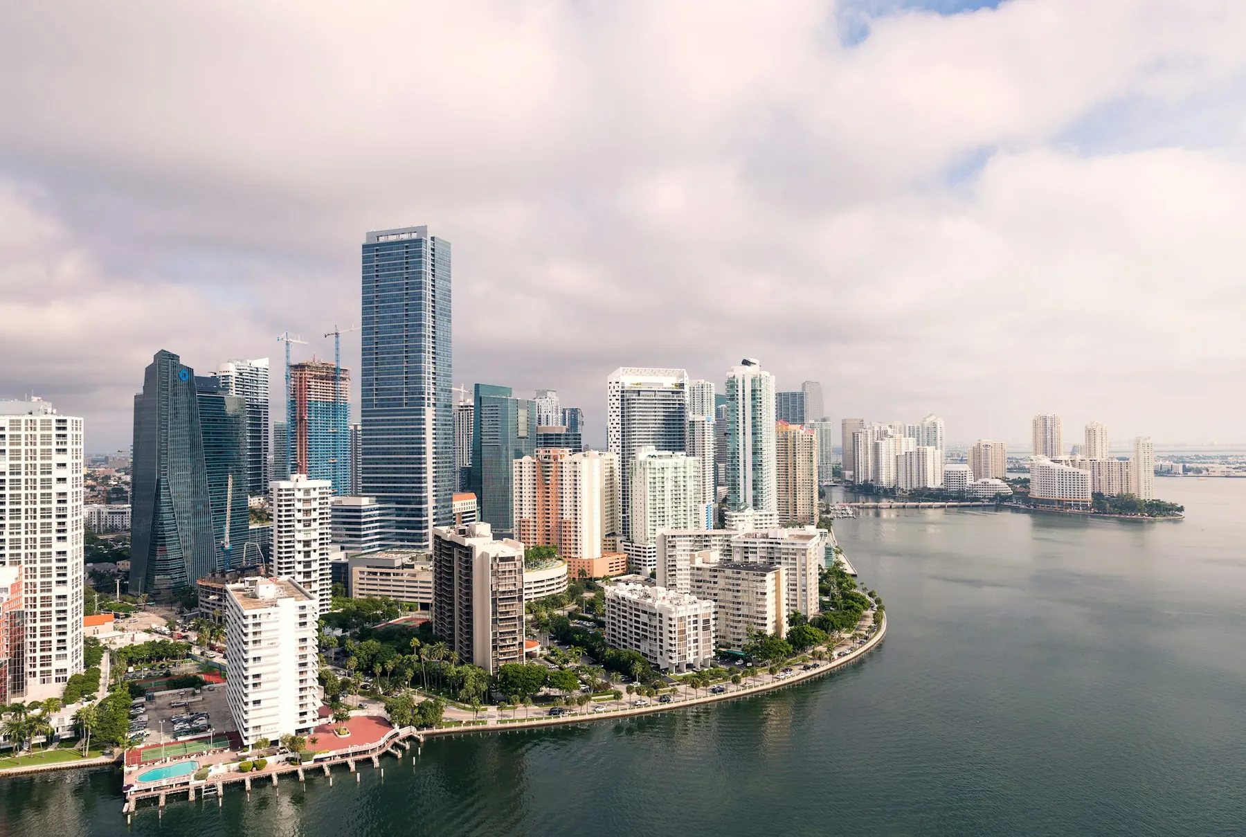 Brickell and downtown Miami from the air